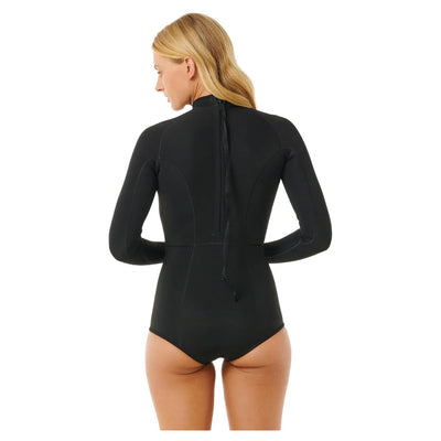 Rip Curl Women's G Bomb Long Sleeved 1.5mm Back Zip Boyleg Springsuit - Black - 2026 - Buy online today at Down the Line Surf. International shipping available.