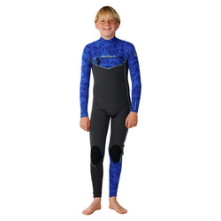 Rip Curl Junior Dawn Patrol 5/3 Chest Zip Wetsuit - Black/Blue - Buy online today at Down the Line Surf. International shipping available.