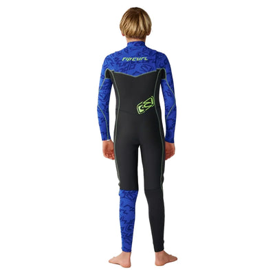 Rip Curl Junior Dawn Patrol 5/3 Chest Zip Wetsuit - Black/Blue - Buy online today at Down the Line Surf. International shipping available.