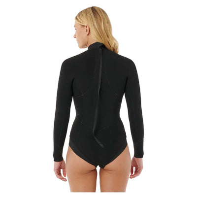 Rip Curl Women's Ultimate G-Bomb Long Sleeved 2mm Back Zip Springsuit - Black - 2026 - Buy online today at Down the Line Surf. International shipping available.
