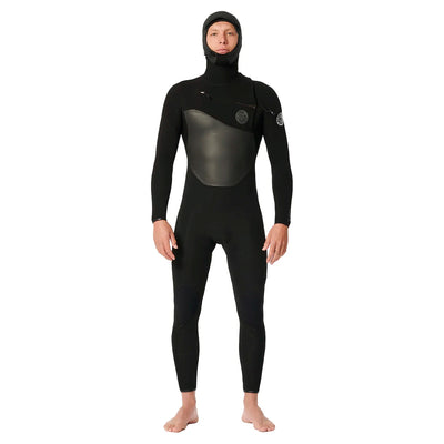 Rip Curl Flashbomb 4/3mm Chest Zip Hooded Wetsuit - Black 24/25 - Buy online today at Down the Line Surf. International shipping available.