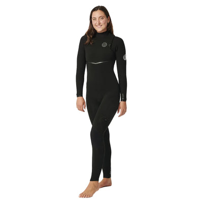 Rip Curl Women's E Bomb 5/3mm Zip Free Wetsuit - Black - Buy online today at Down the Line Surf. International shipping available.