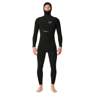 Rip Curl E Bomb 5/4 Zip Free Hooded Wetsuit - Black - Buy online today at Down the Line Surf. International shipping available.