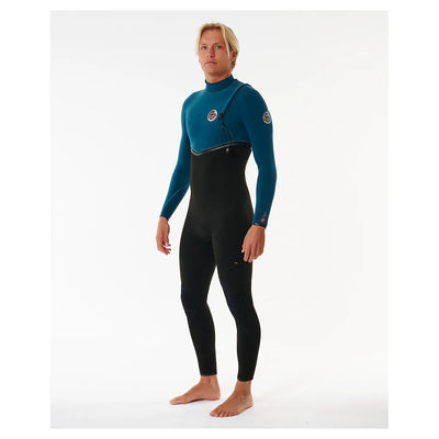 Rip Curl E Bomb 3/2mm Zip Free Wetsuit - Blue Green - 2024 - Buy online today at Down the Line Surf. International shipping available.