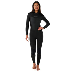 Rip Curl Women's Dawn Patrol 4/3 Back Zip Wetsuit - Black - 2025/26 - Buy online today at Down the Line Surf. International shipping available.
