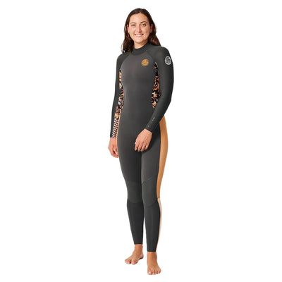 Rip Curl Women's Dawn Patrol 4/3 Back Zip - Charcoal - Buy online today at Down the Line Surf. International shipping available.