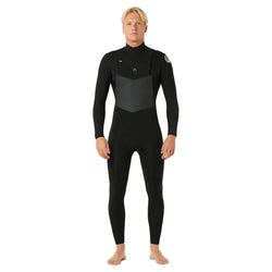 Rip Curl Dawn Patrol 4/3mm Chest Zip Wetsuit - Black - 2025 - Buy online today at Down the Line Surf. International shipping available.