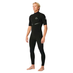 Rip Curl E Bomb 2/2mm Short Sleeve Zip Free Wetsuit - Black - 2025 - Buy online today at Down the Line Surf. International shipping available.