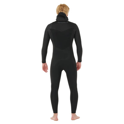 Rip Curl Dawn Patrol 5/4mm Chest Zip Hooded Wetsuit - Black - 2025/2026 - Buy online today at Down the Line Surf. International shipping available.