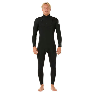 Rip Curl Dawn Patrol 4/3mm Chest Zip Wetsuit - Black - 2026 - Buy online today at Down the Line Surf. International shipping available.