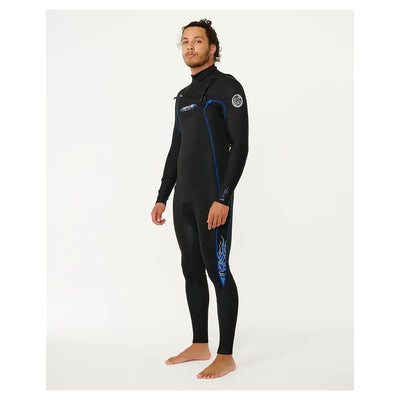 Rip Curl Dawn Patrol Performance 3/2mm Chest Zip Wetsuit - Black/Blue - 2024 - Buy online today at Down the Line Surf. International shipping available.