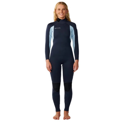 Rip Curl Women's Trad 3/2mm Back Zip Wetsuit - Navy - Buy online today at Down the Line Surf. International shipping available.