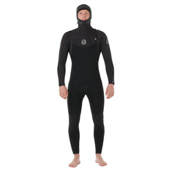 Rip Curl Flashbomb 4/3mm Chest Zip Hooded Wetsuit - Black - 2025/2026 - Buy online today at Down the Line Surf. International shipping available.