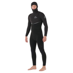 Rip Curl E Bomb 5/4mm Zip Free Hooded Winter Wetsuit - Black - 2025/2026 - Buy online today at Down the Line Surf. International shipping available.