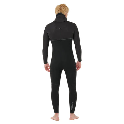 Rip Curl E Bomb 5/4mm Zip Free Hooded Winter Wetsuit - Black - 2025/2026 - Buy online today at Down the Line Surf. International shipping available.
