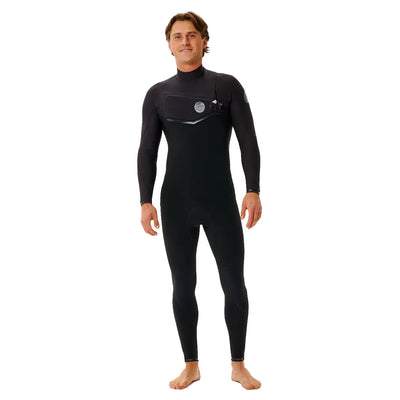 Rip Curl E Bomb 3/2mm Chest Zip Wetsuit - Black - 2026 - Buy online today at Down the Line Surf. International shipping available.