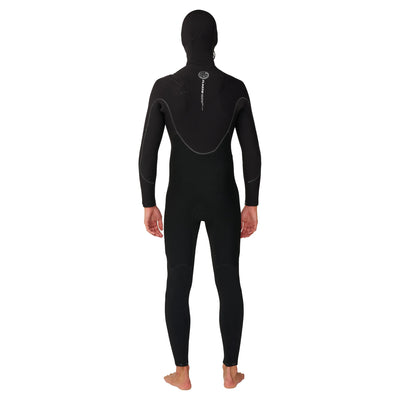 Rip Curl Men's Elasto 5/4 Chest Zip Hooded Wetsuit - Black - Buy online today at Down the Line Surf. International shipping available.