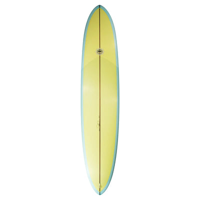 Bing Spoiler Longboard - 9'6" - Light Blue/Yellow - Buy online today at Down the Line Surf. International shipping available.