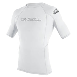 O'neill Men's Skins S/S Rashvest - White - Buy online today at Down the Line Surf. International shipping available.