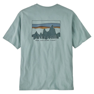 Patagonia Men's '73 Skyline Organic T-Shirt - Thermal Blue - Buy online today at Down the Line Surf. International shipping available.