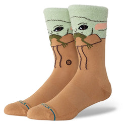 Stance Grogu Hungry Crew Socks - Green - Buy online today at Down the Line Surf. International shipping available.