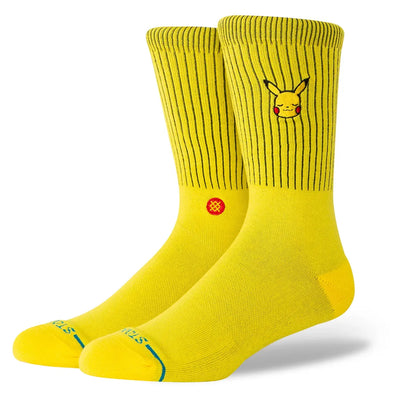 Stance Pikachu Crew Socks - Yellow - Buy online today at Down the Line Surf. International shipping available.