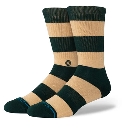 Stance Nep Stripe Crew Socks - Pine - Buy online today at Down the Line Surf. International shipping available.
