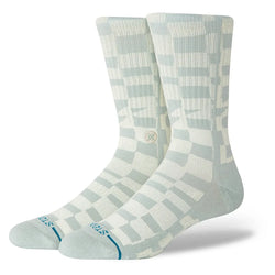 Stance Wave Check Crew Socks - Pale Blue - Buy online today at Down the Line Surf. International shipping available.