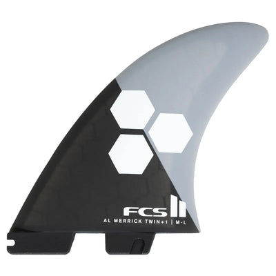 FCS II AM PC Twin+1 Fin Set - Grey/Charcoal - Buy online today at Down the Line Surf. International shipping available.