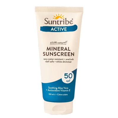 Suntribe Active Organic Mineral Sunscreen SPF 50 - Buy online today at Down the Line Surf. International shipping available.