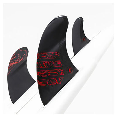 Futures Fins 3/2 Alpha Reverse Twin +1 Fin Set - Carbon/Red - Buy online today at Down the Line Surf. International shipping available.