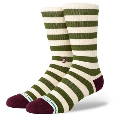 Stance Socks Breton Crew Socks - Green - Buy online today at Down the Line Surf. International shipping available.