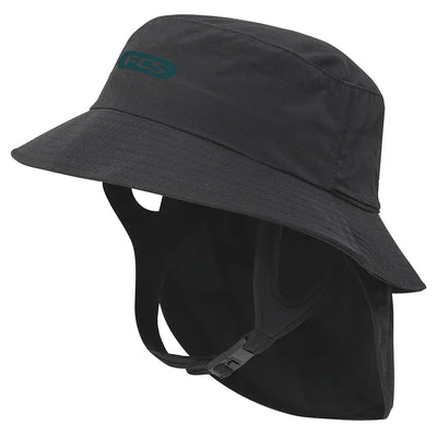 FCS Essential Surf Bucket Hat - Black/Teal - Buy online today at Down the Line Surf. International shipping available.