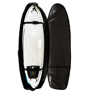 Creatures of Leisure Funboard All Rounder 3-4 Wheely DT2.0 Boardbag - Black/Silver - Buy online today at Down the Line Surf. International shipping available.