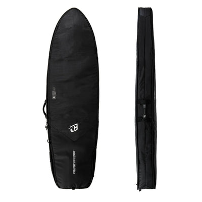 Creatures of Leisure Fish Double DT2.0 Boardbag - Black/Silver - Buy online today at Down the Line Surf. International shipping available.