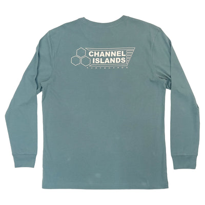 Channel Islands Solid Flag Long Sleeved Tee - Blue Haze - Buy online today at Down the Line Surf. International shipping available.