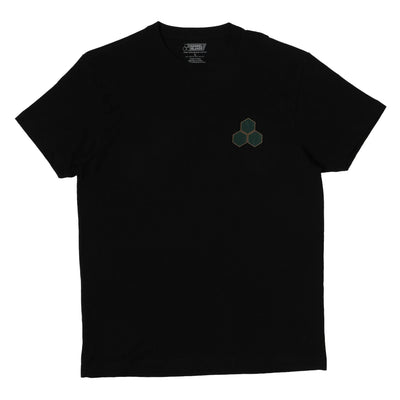 Channel Islands Two Tone Hex Tee - Black/Olive - Buy online today at Down the Line Surf. International shipping available.