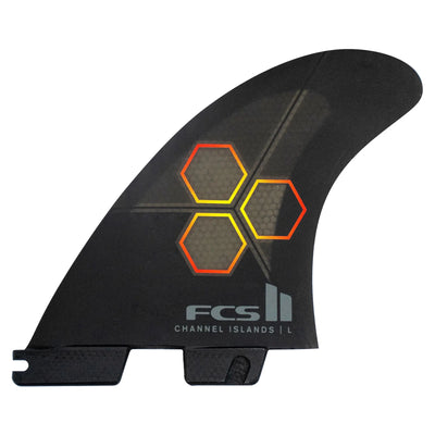 FCS II CI PC Tri Quad Fin Set - Large - Black Flame - Buy online today at Down the Line Surf. International shipping available.