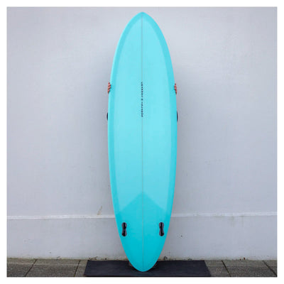 Channel Islands CI Mid Twin Surfboard - Light Blue - Buy online today at Down the Line Surf. International shipping available.