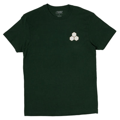 Channel Islands Two Tone Hex Tee - Forest Green - Buy online today at Down the Line Surf. International shipping available.