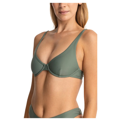 Rhythm Classic Underwire Top - Olive - Buy online today at Down the Line Surf. International shipping available.