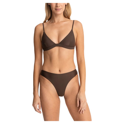 Rhythm Classic Bralette Top - Chocolate - Buy online today at Down the Line Surf. International shipping available.