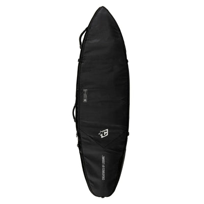 Creatures of Leisure Shortboard Quad Coffin DT2.0 Boardbag - Black/Silver - Buy online today at Down the Line Surf. International shipping available.