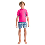 C-Skins NuWave Rash X Junior SS Vest - Lipstick/Slate/Multi - Buy online today at Down the Line Surf. International shipping available.