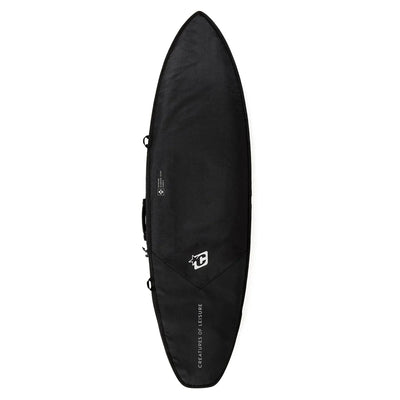 Creatures of Leisure Shortboard Day Use DT2.0 Boardbag - Black/Silver - Buy online today at Down the Line Surf. International shipping available.