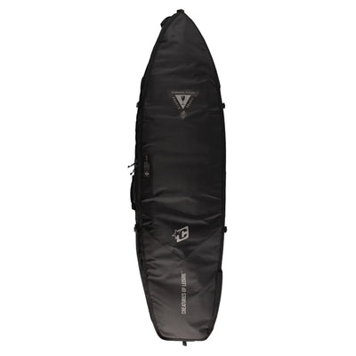 Creatures of Leisure Shortboard Triple DT2.0 Wheely Boardbag - Black/Silver - Buy online today at Down the Line Surf. International shipping available.