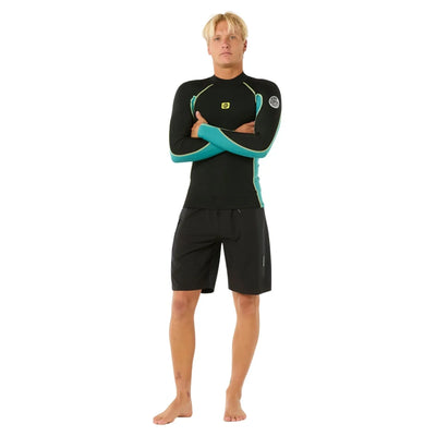 Rip Curl Dawn Patrol 1.5mm Men's Long Sleeve Wetsuit Jacket - Blue Lagoon - Buy online today at Down the Line Surf. International shipping available.