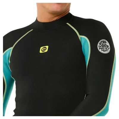 Rip Curl Dawn Patrol 1.5mm Men's Long Sleeve Wetsuit Jacket - Blue Lagoon - Buy online today at Down the Line Surf. International shipping available.