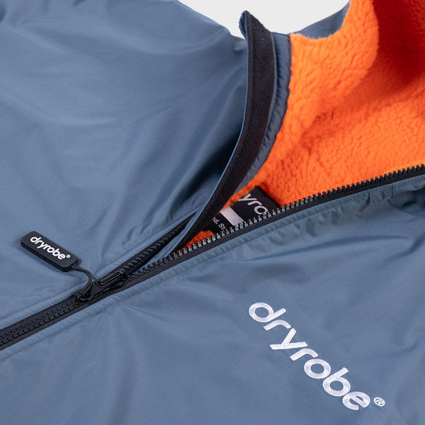 Dryrobe Advance Long Sleeve Changing Robe - Dark Grey / Orange