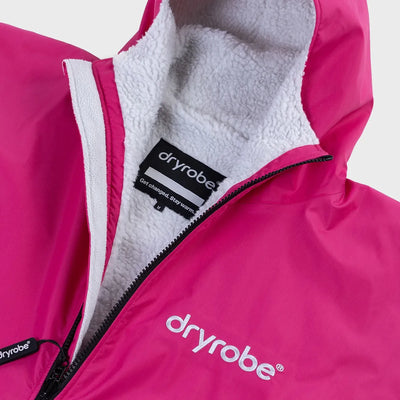 Dryrobe Advance Long Sleeve Changing Robe - Pink/Light Grey - Buy online today at Down the Line Surf. International shipping available.